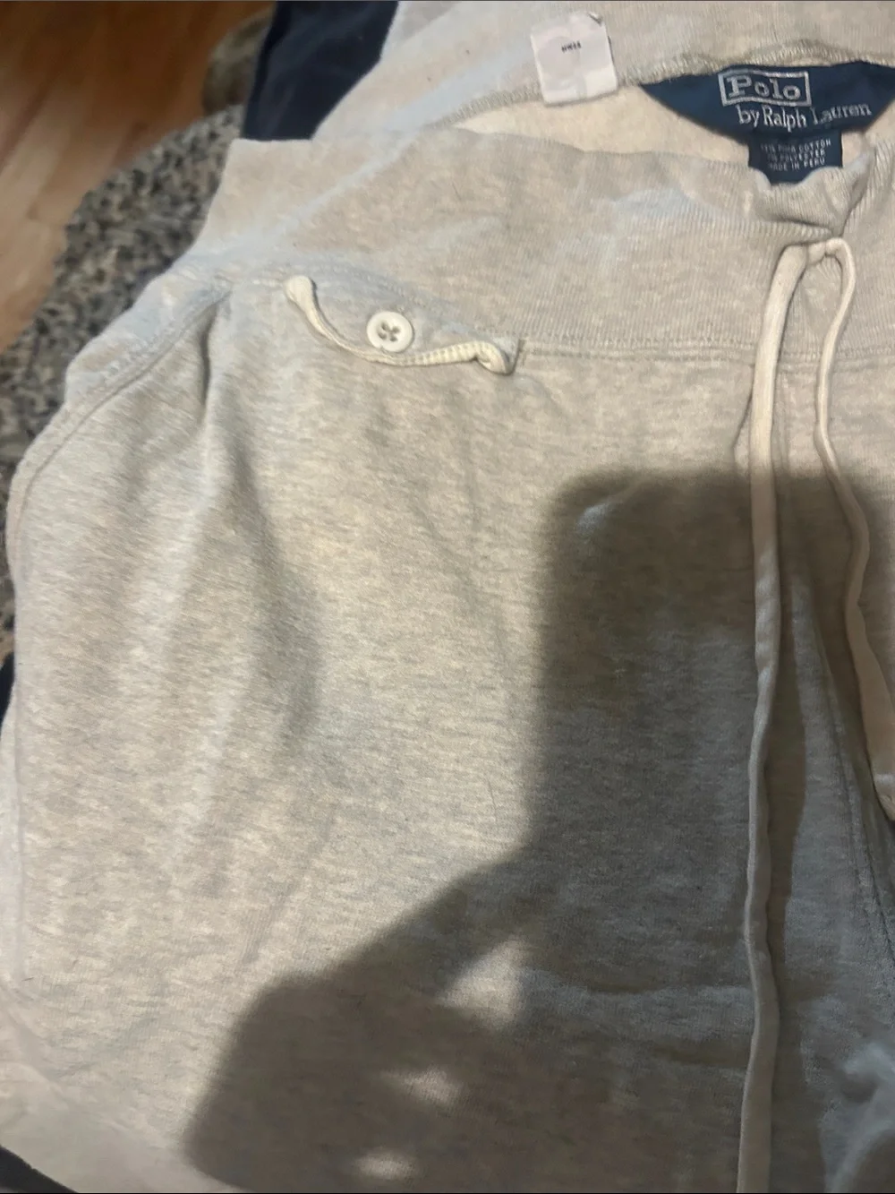 Polo by Ralph Lauren Light Heather Gray Athletic Drawstring Shorts